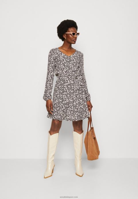 sievietes dienas kleita melna/balta 2LHT25 Anna Field