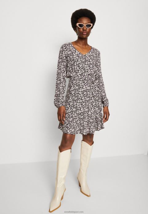 sievietes dienas kleita melna/balta 2LHT25 Anna Field