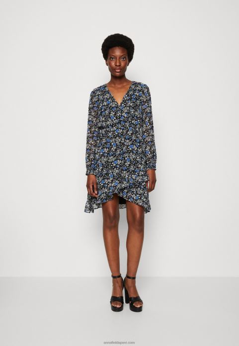 sievietes dienas kleita melna/daudzkrāsu 2LHT27 Anna Field