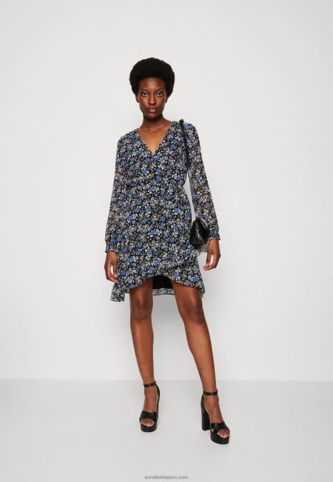 sievietes dienas kleita melna/daudzkrāsu 2LHT27 Anna Field