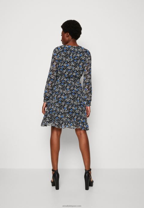 sievietes dienas kleita melna/daudzkrāsu 2LHT27 Anna Field