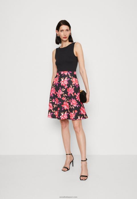 sievietes dienas kleita melna/sarkana/violeta 2LHT11 Anna Field