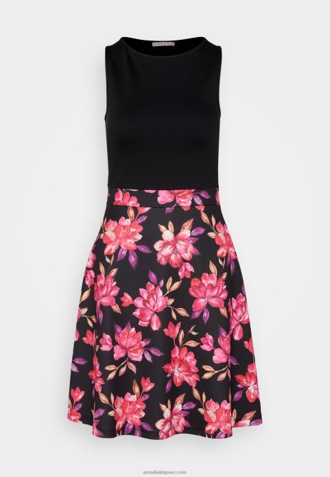 sievietes dienas kleita melna/sarkana/violeta 2LHT11 Anna Field