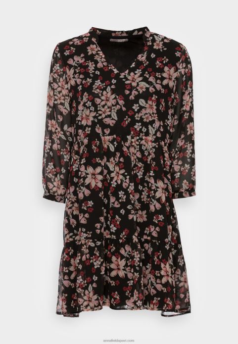sievietes dienas kleita rozā/melna/daudzkrāsaina 2LHT31 Anna Field