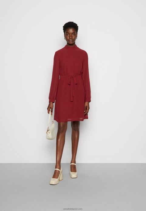 sievietes dienas kleita tumši sarkana 2LHT1 Anna Field