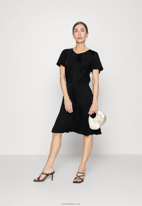 sievietes kokteiļkleita ballīšu kleita melna 2LHT56 Anna Field