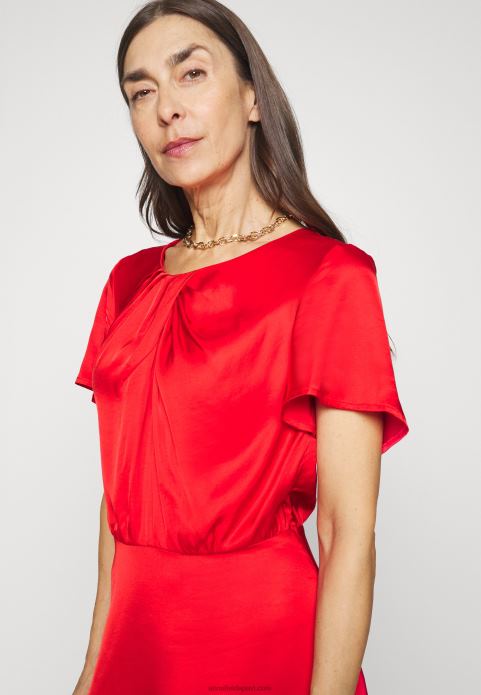 sievietes kokteiļkleita ballīšu kleita sarkana 2LHT62 Anna Field