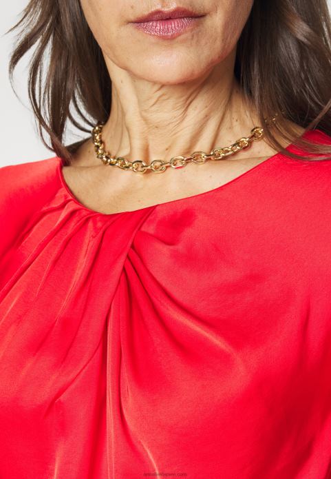 sievietes kokteiļkleita ballīšu kleita sarkana 2LHT62 Anna Field