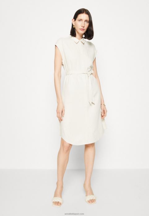 sievietes kreklkleita bēša 2LHT82 Anna Field