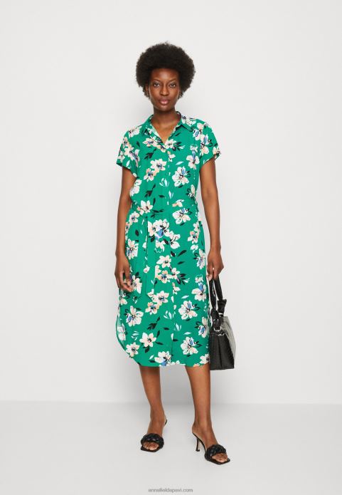 sievietes kreklkleita zaļa/rozā 2LHT89 Anna Field