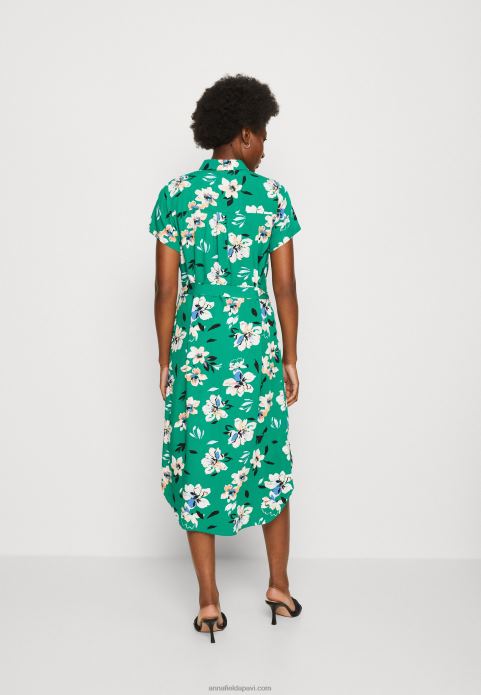 sievietes kreklkleita zaļa/rozā 2LHT89 Anna Field