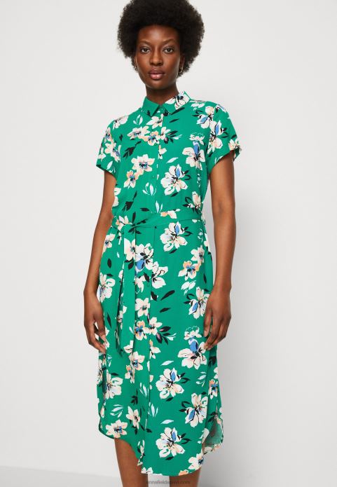 sievietes kreklkleita zaļa/rozā 2LHT89 Anna Field