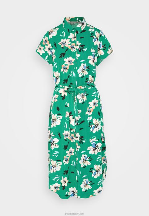 sievietes kreklkleita zaļa/rozā 2LHT89 Anna Field