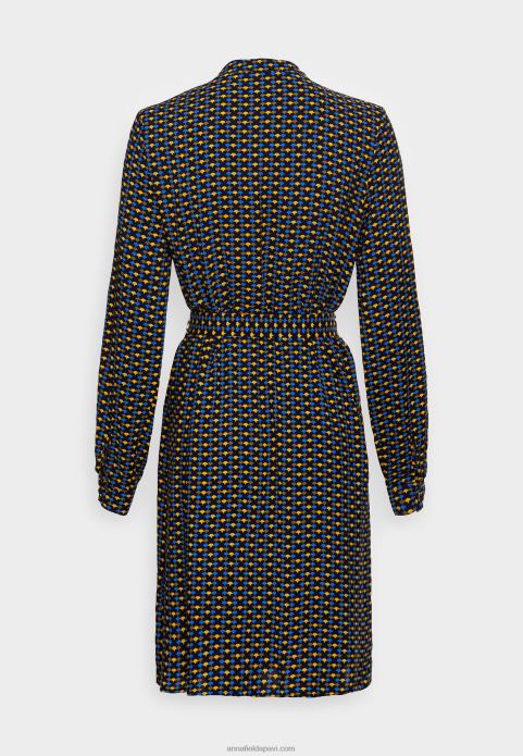 sievietes kreklkleita zila/dzeltena 2LHT81 Anna Field