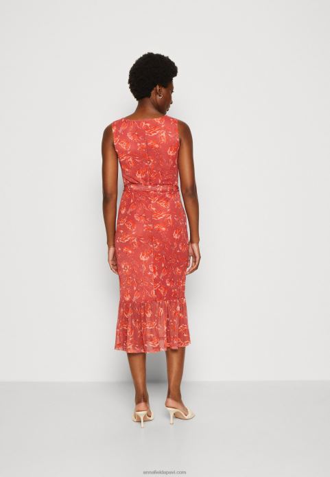 sievietes maiņas kleita bēša/rozā/daudzkrāsaina 2LHT212 Anna Field