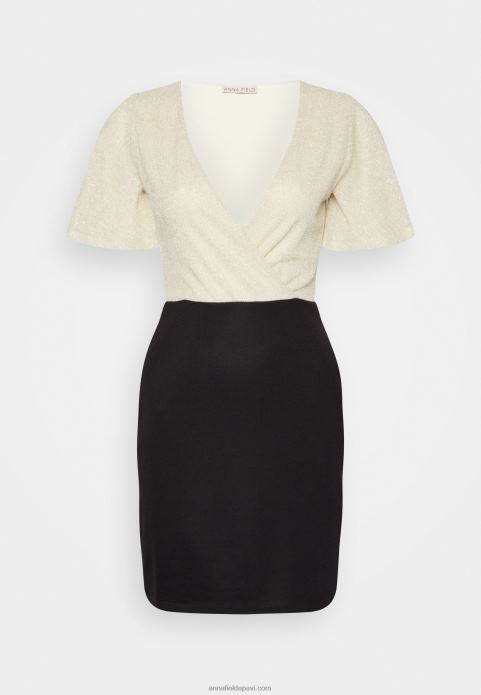 sievietes maiņu kleita zelta/melna 2LHT206 Anna Field