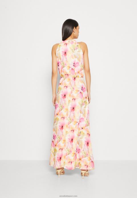sievietes maxi kleita balta/rozā 2LHT223 Anna Field