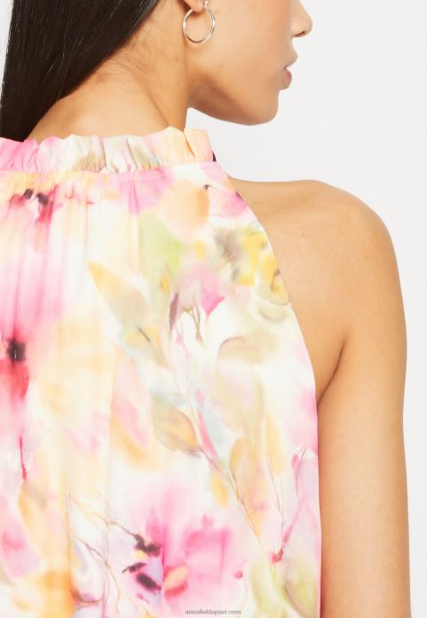 sievietes maxi kleita balta/rozā 2LHT223 Anna Field