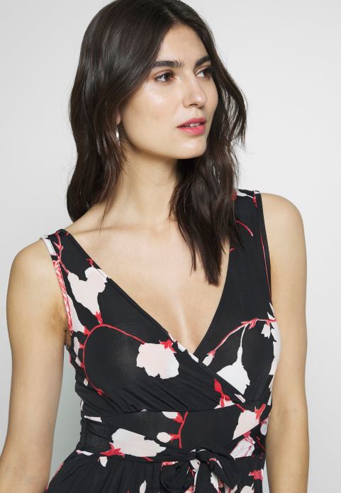 sievietes maxi kleita melna/rozā 2LHT143 Anna Field