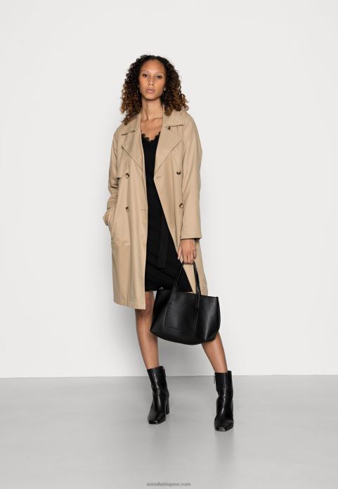 sievietes mežģīņu ieliktnis v izgriezums brīvs kleita džemperis kleita melna 2LHT227 Anna Field