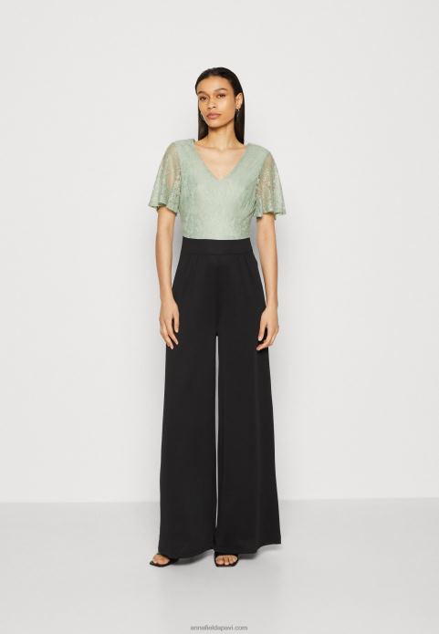 sievietes kombinezons gaiši zaļš/melns 2LHT871 Anna Field