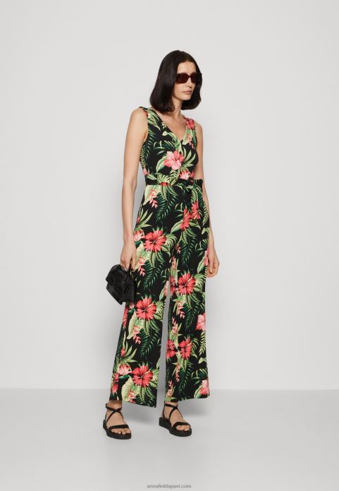 sievietes kombinezons melns/zaļš 2LHT900 Anna Field