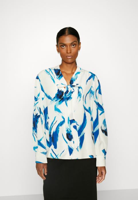 sievietes pogājama blūze balta, zila 2LHT679 Anna Field