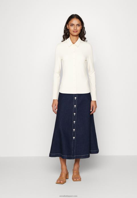 sievietes pogām blūze gandrīz balta 2LHT672 Anna Field