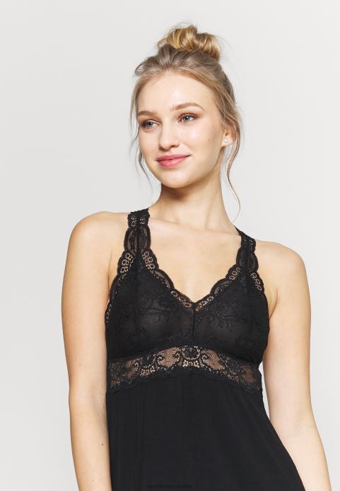 sievietes anna viskozes kleita naktskrekls melna 2LHT1049 Anna Field