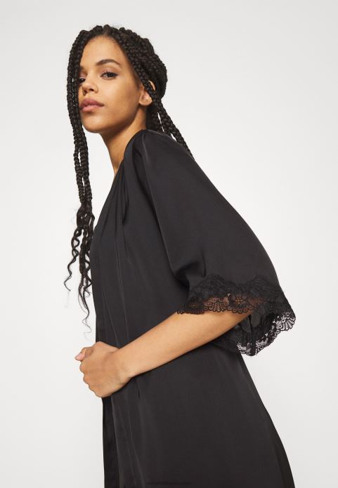 sievietes halāts melns 2LHT1085 Anna Field