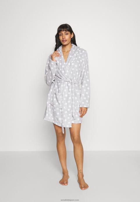 sievietes halāts pelēks/balts 2LHT1093 Anna Field