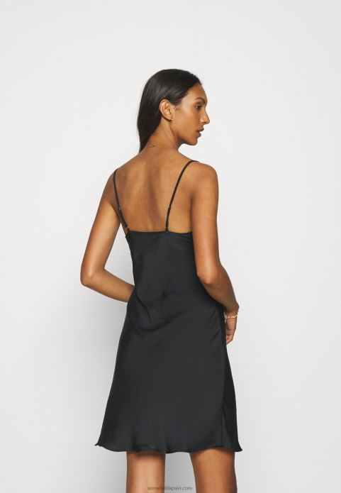 sievietes āmura satīna naktskrekls melns 2LHT1050 Anna Field