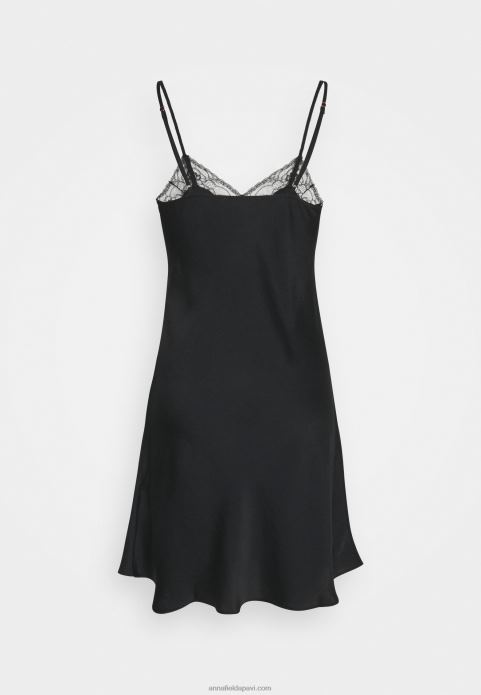 sievietes āmura satīna naktskrekls melns 2LHT1050 Anna Field