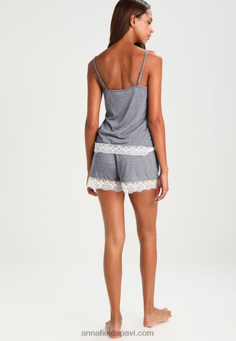 sievietes pidžamas komplekts pelēkbalts/tumši zils 2LHT1060 Anna Field