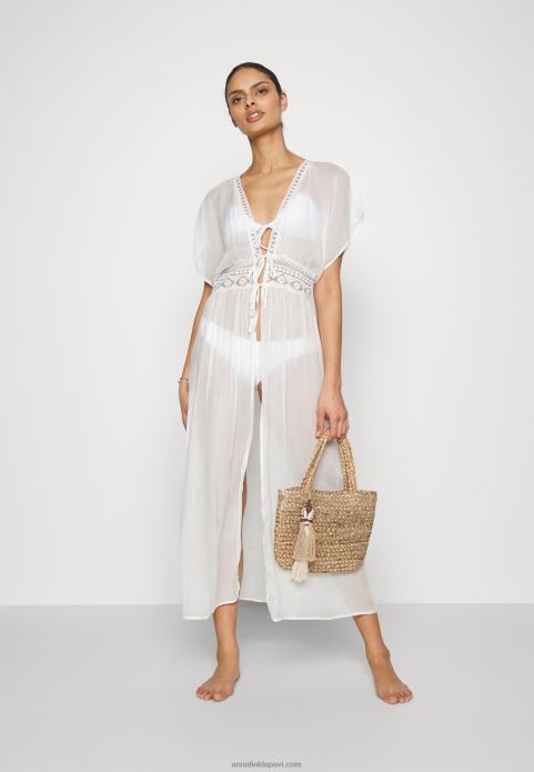 sievietes izšūts vāks 802 melns pludmales aksesuārs 001 balts 2LHT741 Anna Field