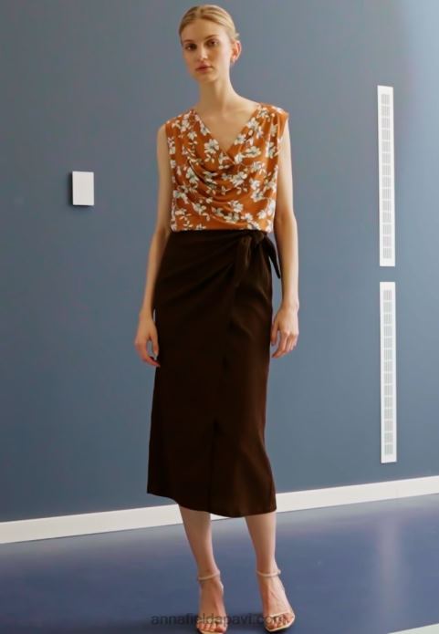 sievietes a-line svārki brūni 2LHT781 Anna Field