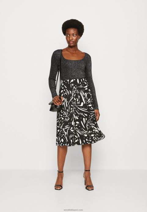 sievietes a-line svārki melni/balti 2LHT788 Anna Field