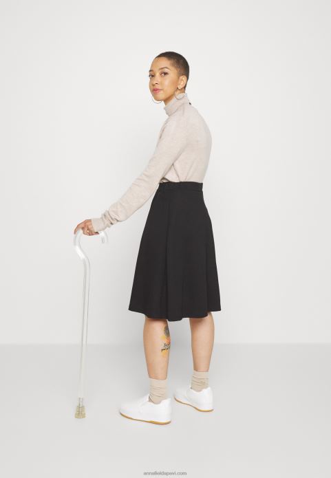 sievietes kroku svārki melni 2LHT779 Anna Field