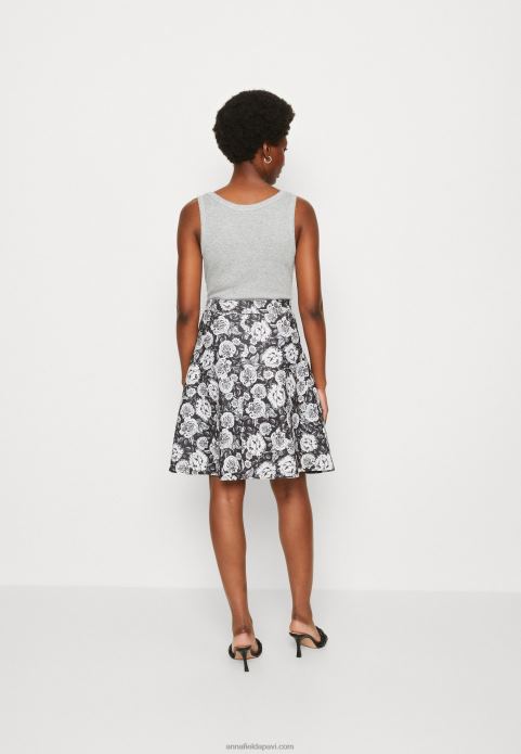 sievietes kroku svārki melni/balti 2LHT777 Anna Field