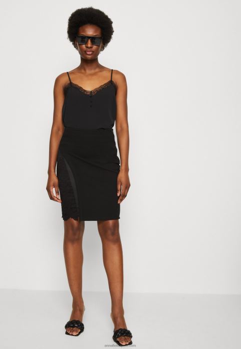 sievietes zīmuļu svārki melni 2LHT799 Anna Field