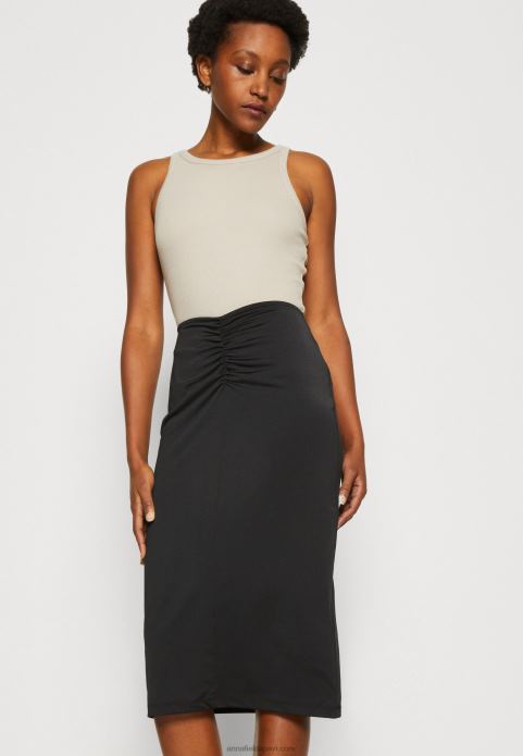 sievietes zīmuļu svārki melni 2LHT802 Anna Field