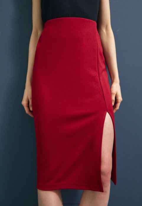 sievietes zīmuļu svārki tumši sarkani 2LHT806 Anna Field