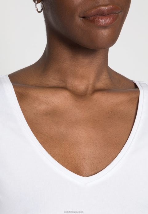 sievietes 2 iepakojuma pamata t-krekls balts/melns 2LHT300 Anna Field