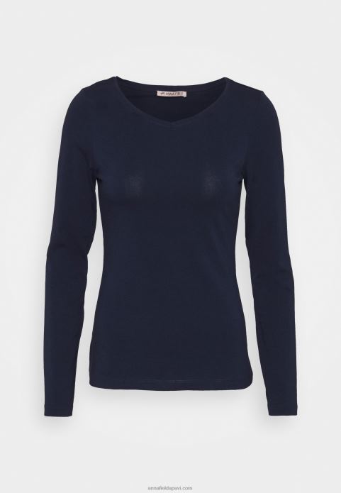 sievietes 2 iepakojums ar garām piedurknēm tumši zils/raibs gaiši pelēks 2LHT522 Anna Field