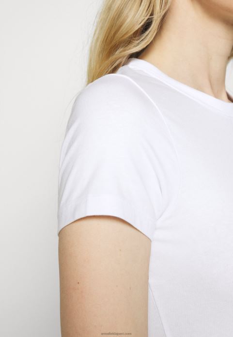 sievietes 2 iepakojumu pamata t-krekls balts 2LHT252 Anna Field