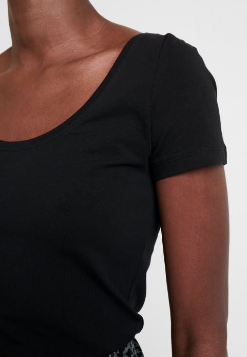 sievietes 2 iepakojumu pamata t-krekls melns 2LHT318 Anna Field