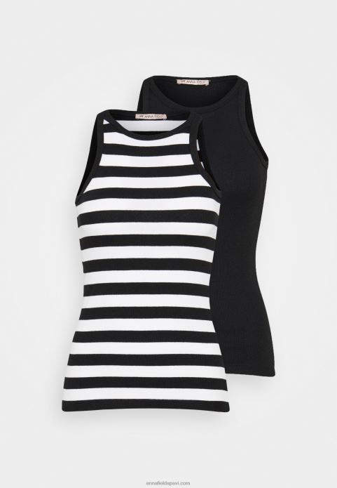 sievietes 2 iepakojumu tops melns 2LHT383 Anna Field