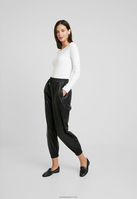 sievietes 2 paciņas tops ar garām piedurknēm melns/balts 2LHT550 Anna Field