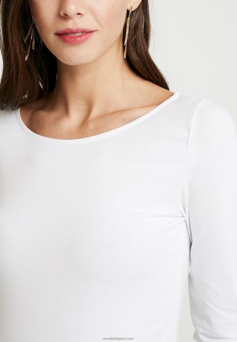 sievietes 2 paciņas tops ar garām piedurknēm melns/balts 2LHT550 Anna Field