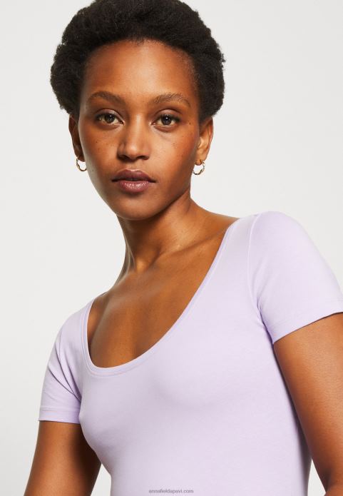 sievietes 3 iepakojuma pamata t-krekls violets/balts/raibs gaiši pelēks 2LHT264 Anna Field